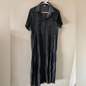 2XL black Jean maxi dress. Brand new never worn